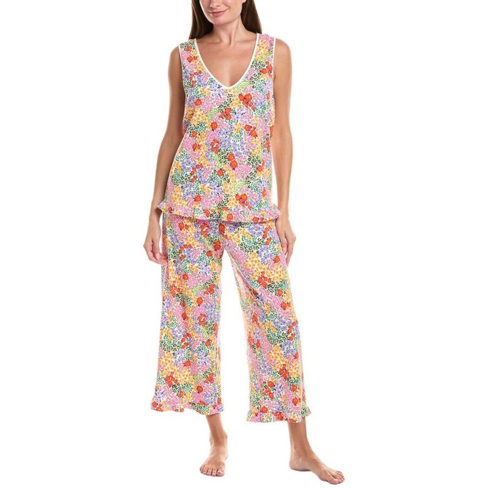 Bedhead Womens  2Pc Crop Pajama Set, Purple